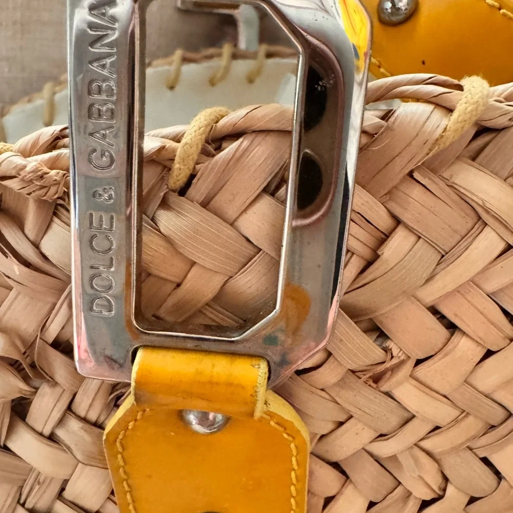 Dolce & Gabbana Woven Tote with Yellow Straps - Picture 6 of 15